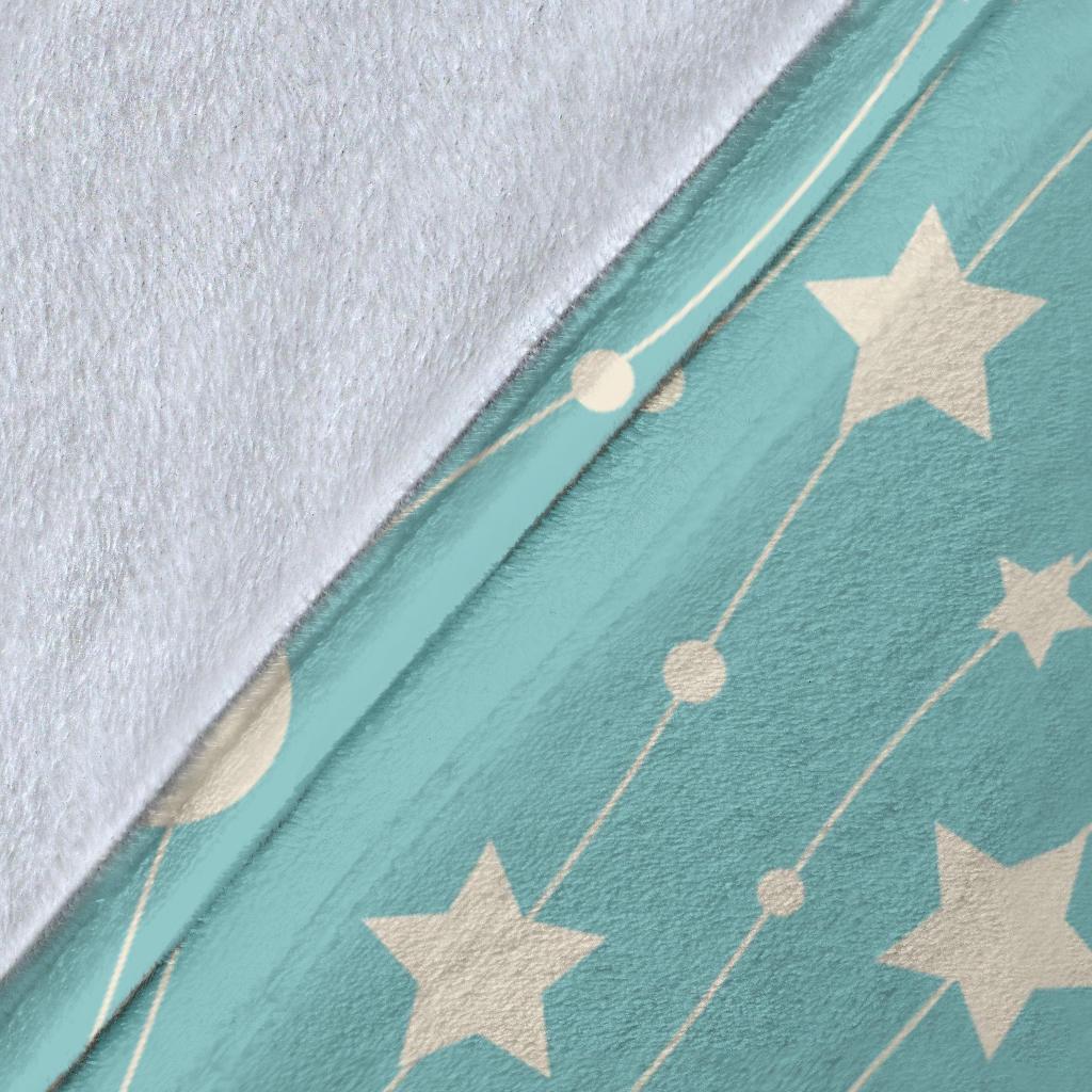 Moon Star Pattern Print Blanket-grizzshop