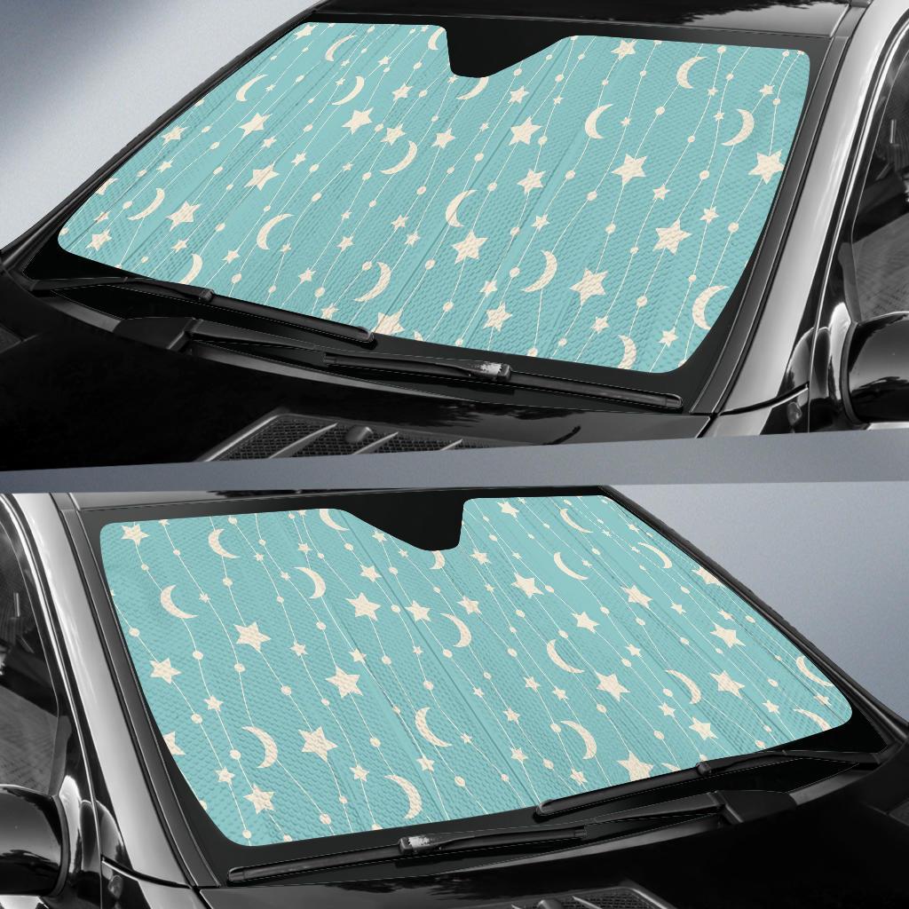 Moon Star Pattern Print Car Sun Shade-grizzshop