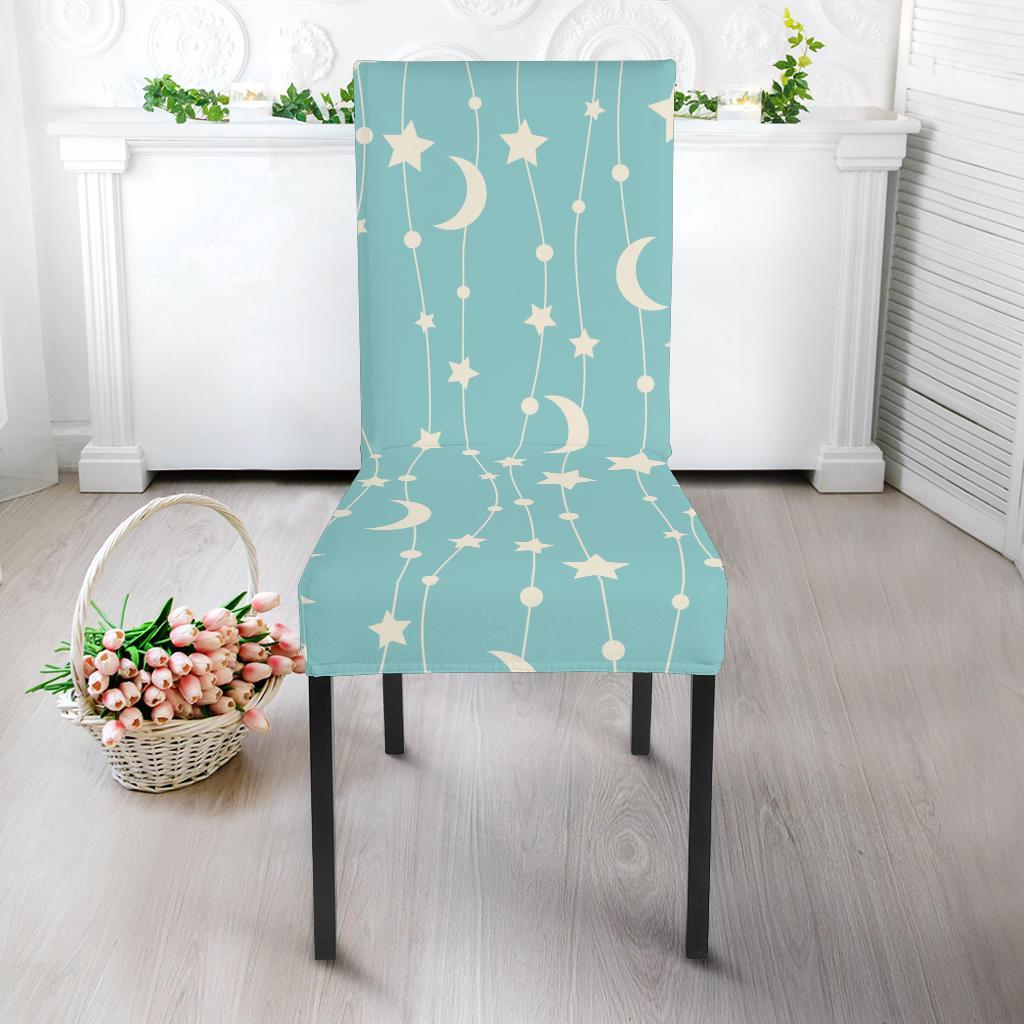 Moon Star Pattern Print Chair Cover-grizzshop