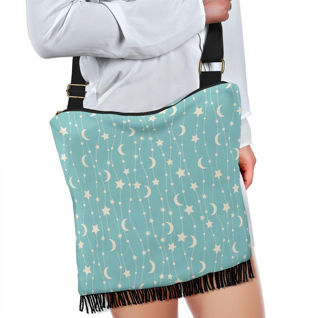 Moon Star Pattern Print Crossbody bags-grizzshop