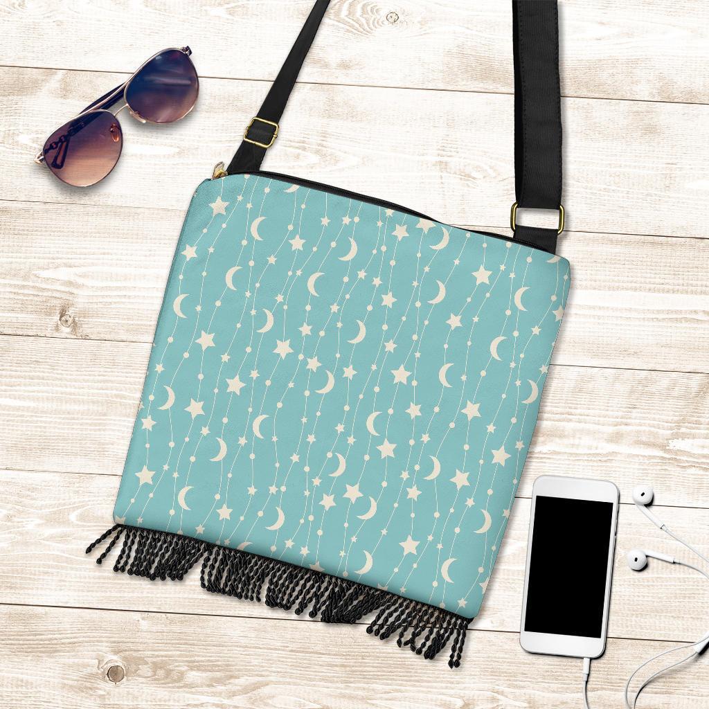 Moon Star Pattern Print Crossbody bags-grizzshop