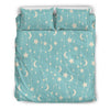 Moon Star Pattern Print Duvet Cover Bedding Set-grizzshop