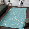 Moon Star Pattern Print Floor Mat-grizzshop