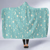 Moon Star Pattern Print Hooded Blanket-grizzshop