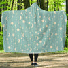 Moon Star Pattern Print Hooded Blanket-grizzshop