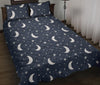 Moon Star Print Pattern Bed Set Quilt-grizzshop