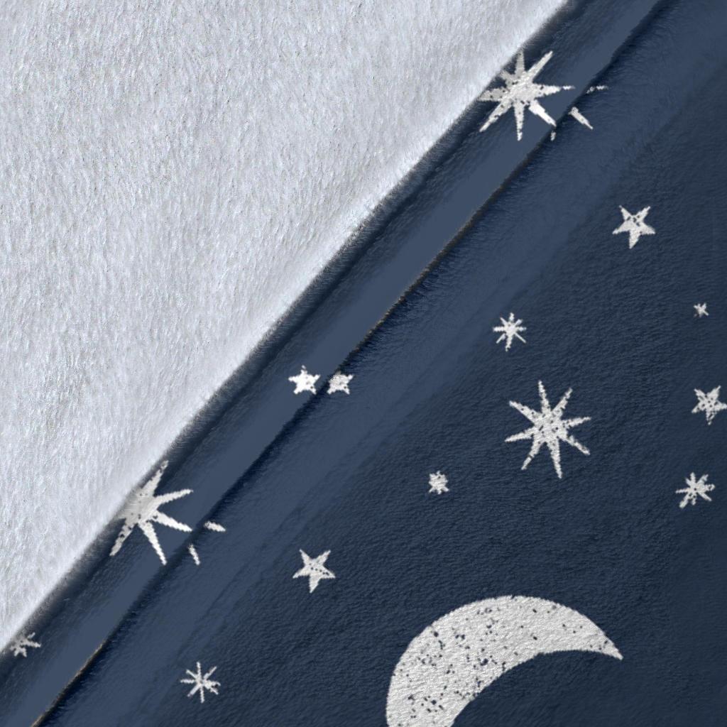 Moon Star Print Pattern Blanket-grizzshop