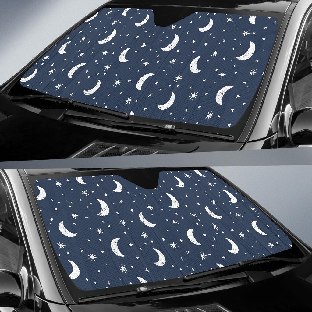 Moon Star Print Pattern Car Sun Shade-grizzshop