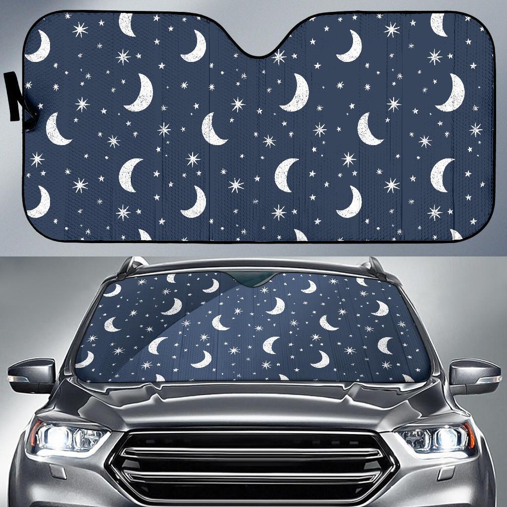 Moon Star Print Pattern Car Sun Shade-grizzshop