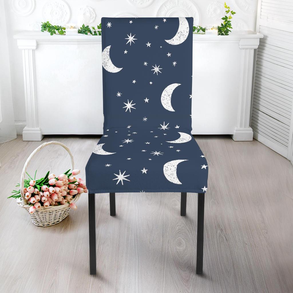 Moon Star Print Pattern Chair Cover-grizzshop