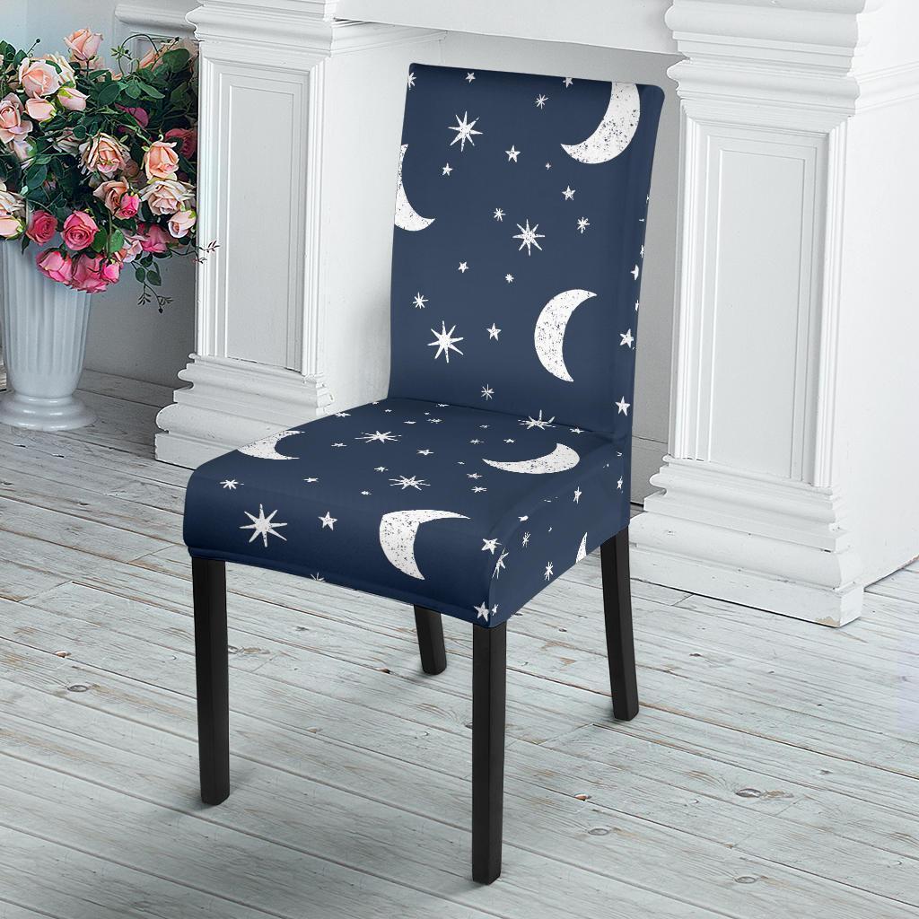 Moon Star Print Pattern Chair Cover-grizzshop