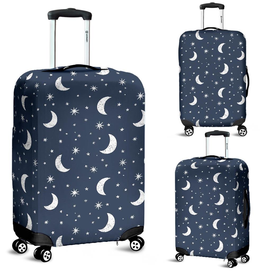 Moon Star Print Pattern Luggage Cover Protector-grizzshop