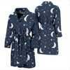 Moon Star Print Pattern Men Long Robe-grizzshop