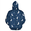 Moon Star Print Pattern Men Women Pullover Hoodie-grizzshop