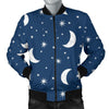 Moon Star Print Pattern Men's Bomber Jacket-grizzshop