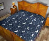 Moon Star Print Pattern Quilt-grizzshop