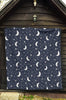 Moon Star Print Pattern Quilt-grizzshop