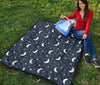 Moon Star Print Pattern Quilt-grizzshop