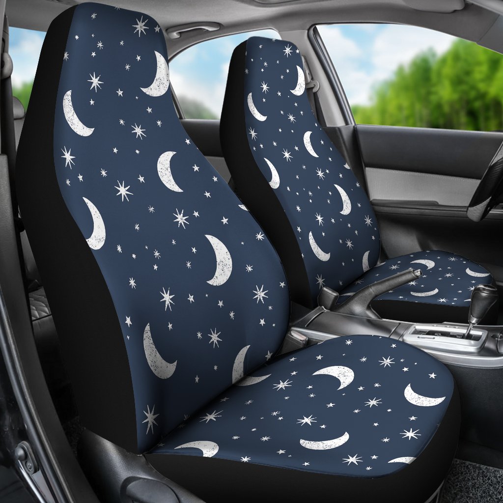 Moon Star Print Pattern Universal Fit Car Seat Covers-grizzshop