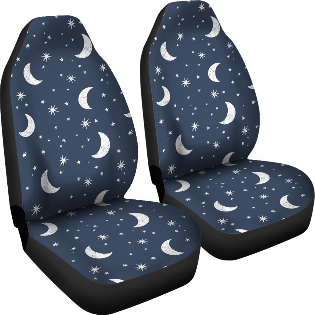 Moon Star Print Pattern Universal Fit Car Seat Covers-grizzshop