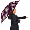 Moon Sun Celestial Pattern Print Automatic Foldable Umbrella-grizzshop