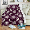 Moon Sun Celestial Pattern Print Blanket-grizzshop