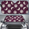 Moon Sun Celestial Pattern Print Car Sun Shade-grizzshop