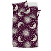 Moon Sun Celestial Pattern Print Duvet Cover Bedding Set-grizzshop