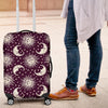 Moon Sun Celestial Pattern Print Luggage Cover Protector-grizzshop