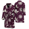 Moon Sun Celestial Pattern Print Men Long Robe-grizzshop