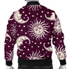 Moon Sun Celestial Pattern Print Men's Bomber Jacket-grizzshop