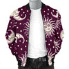 Moon Sun Celestial Pattern Print Men's Bomber Jacket-grizzshop