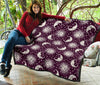 Moon Sun Celestial Pattern Print Quilt-grizzshop