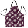 Moon Sun Celestial Pattern Print Women's Apron-grizzshop