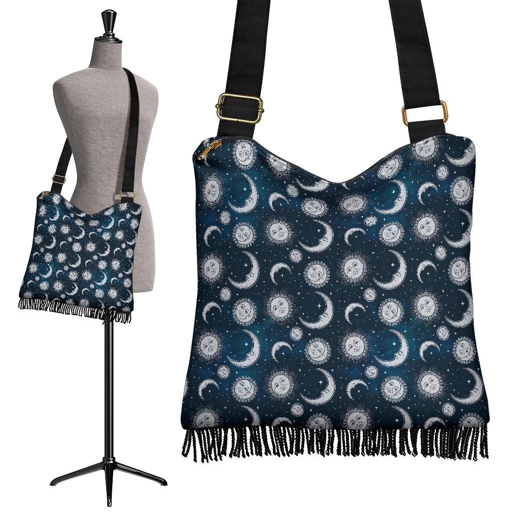 Moon Sun Pattern Print Crossbody bags-grizzshop