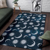 Moon Sun Pattern Print Floor Mat-grizzshop