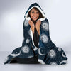 Moon Sun Pattern Print Hooded Blanket-grizzshop