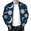 Moon Sun Pattern Print Men's Bomber Jacket-grizzshop