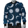 Moon Sun Pattern Print Men's Bomber Jacket-grizzshop