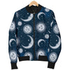 Moon Sun Pattern Print Men's Bomber Jacket-grizzshop