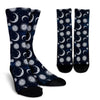 Moon Sun Pattern Print Unisex Crew Socks-grizzshop