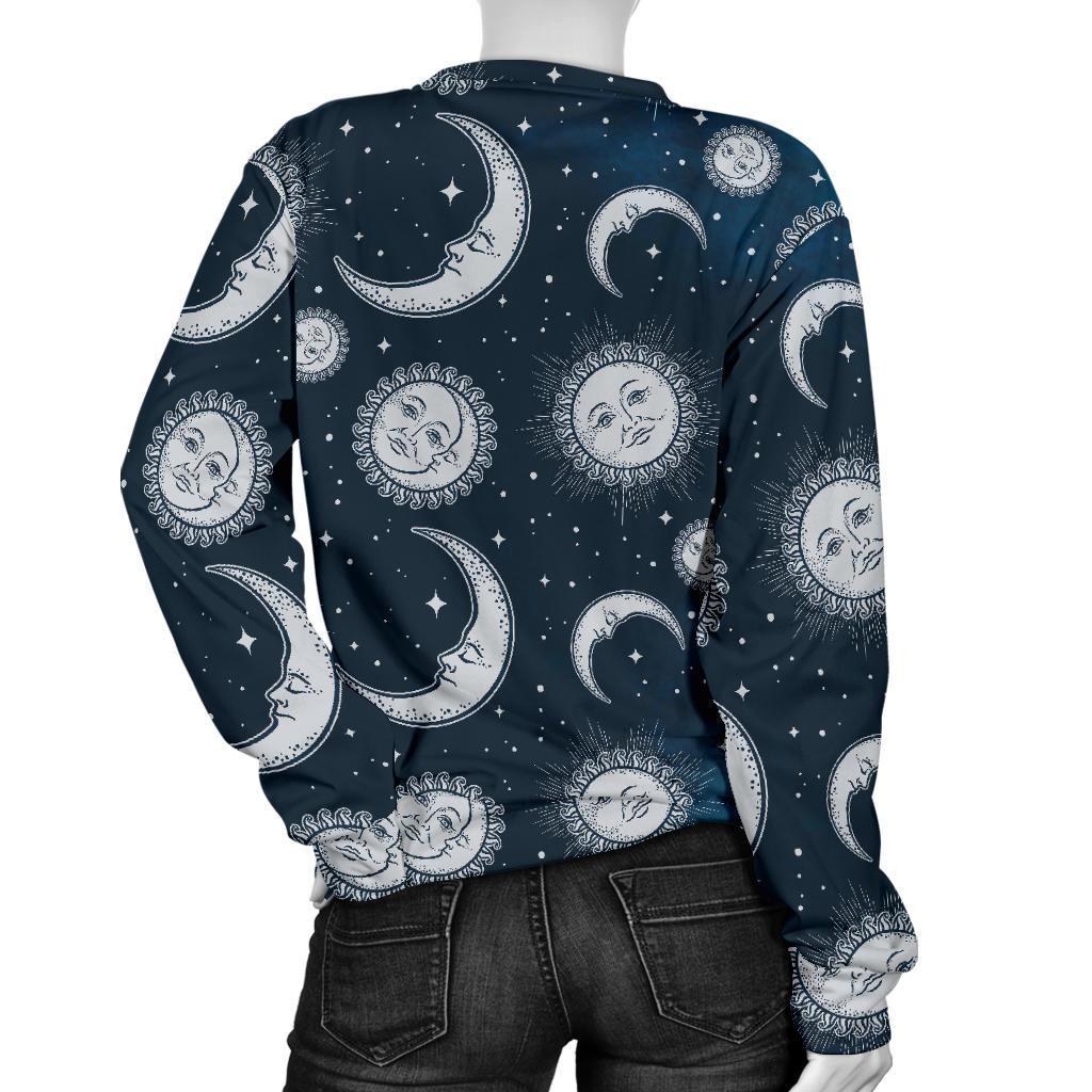 Moon Sun Pattern Print Women's Sweatshirt-grizzshop