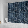 Moon Sun Print Pattern Bathroom Shower Curtain-grizzshop