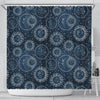 Moon Sun Print Pattern Bathroom Shower Curtain-grizzshop