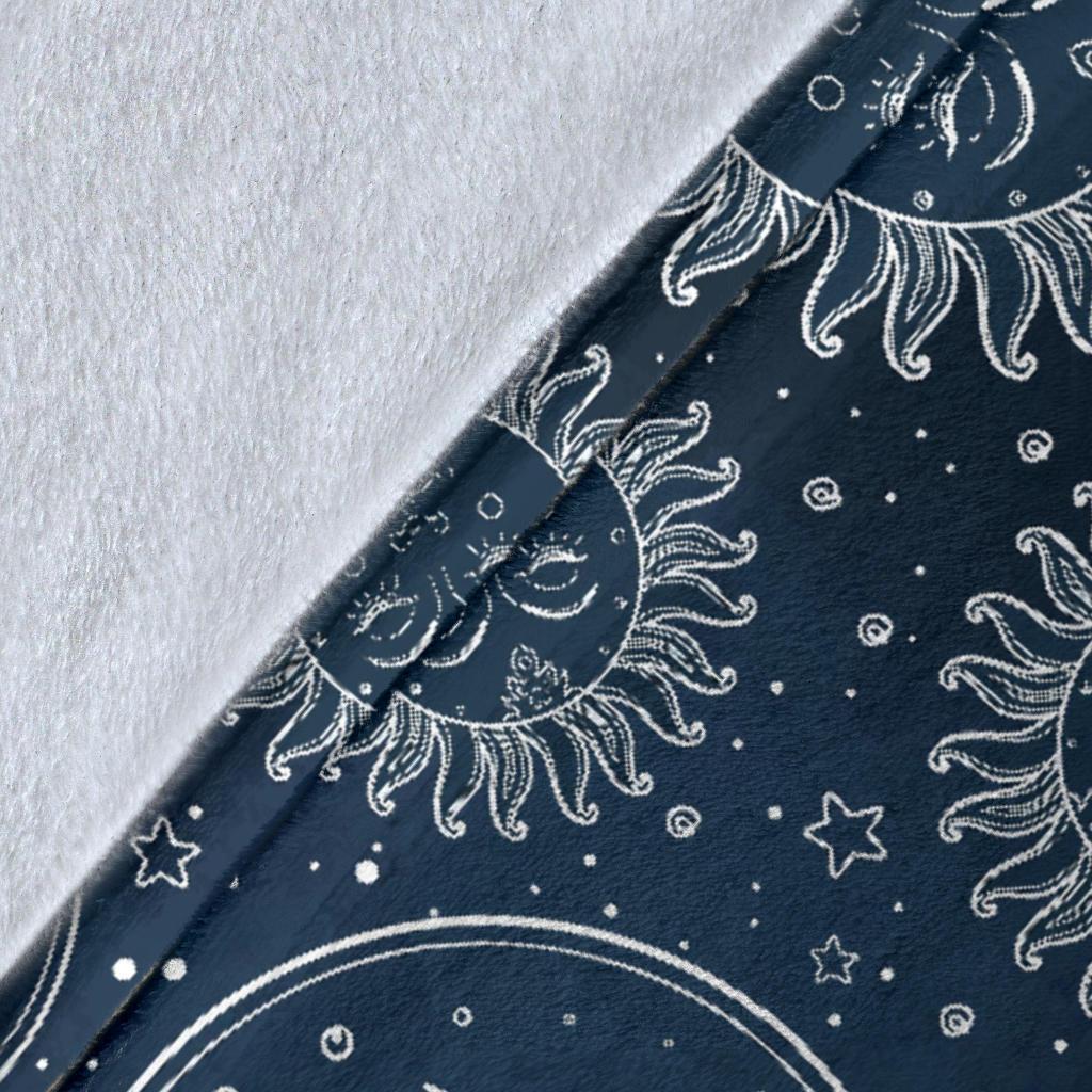 Moon Sun Print Pattern Blanket-grizzshop