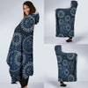 Moon Sun Print Pattern Hooded Blanket-grizzshop