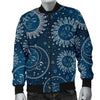 Moon Sun Print Pattern Men's Bomber Jacket-grizzshop