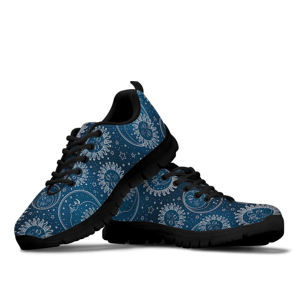 Moon Sun Print Pattern Sneaker Shoes For Men Women-grizzshop