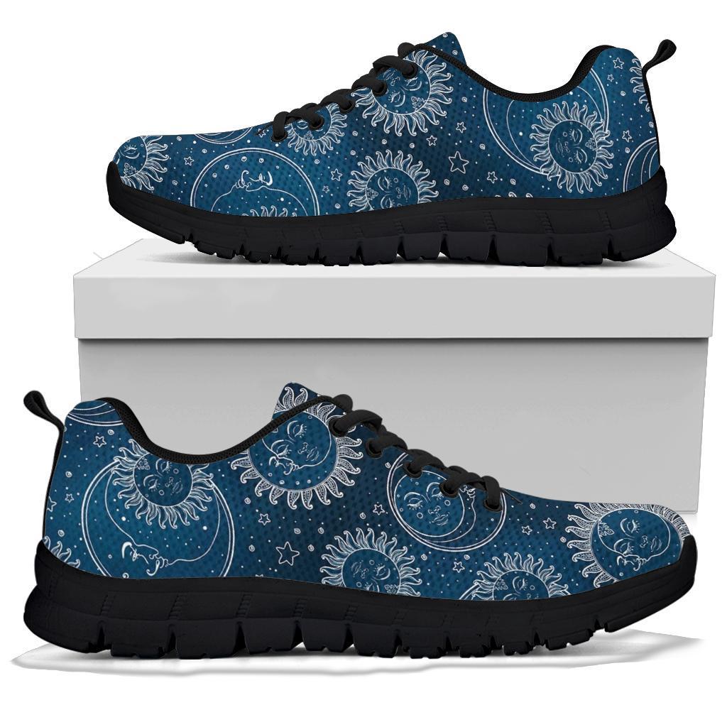 Moon Sun Print Pattern Sneaker Shoes For Men Women-grizzshop