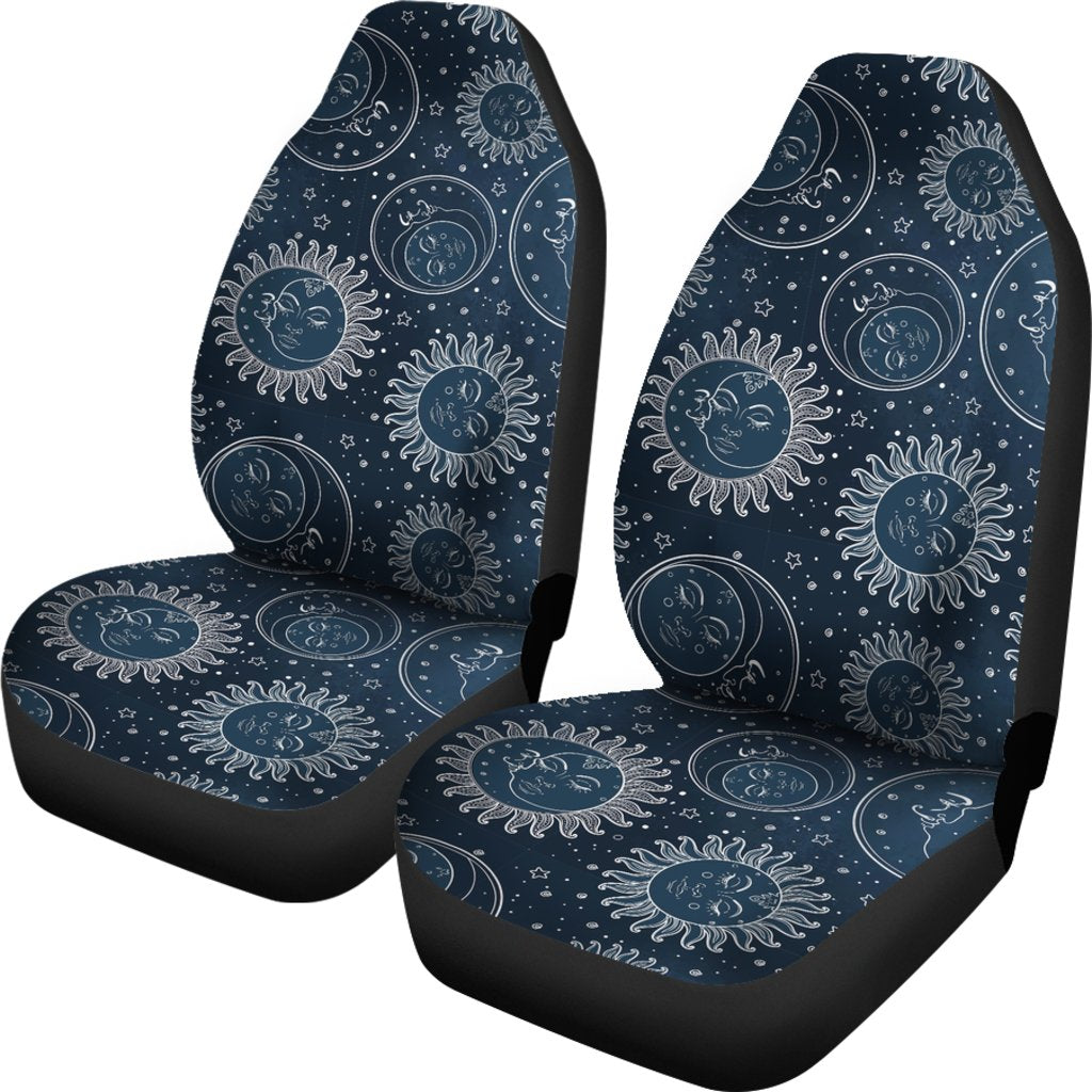 Moon Sun Print Pattern Universal Fit Car Seat Covers-grizzshop